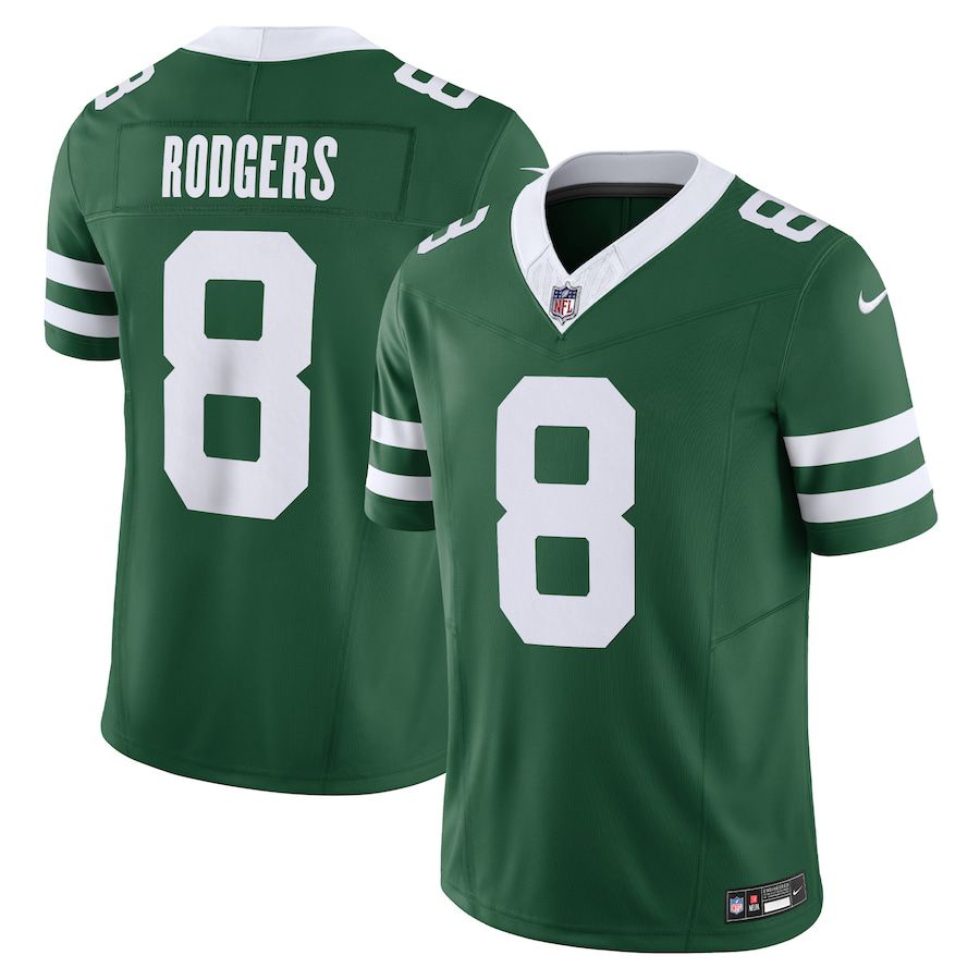 Men New York Jets #8 Aaron Rodgers Nike Legacy Green Vapor F.U.S.E. Limited NFL Jersey->new york jets->NFL Jersey